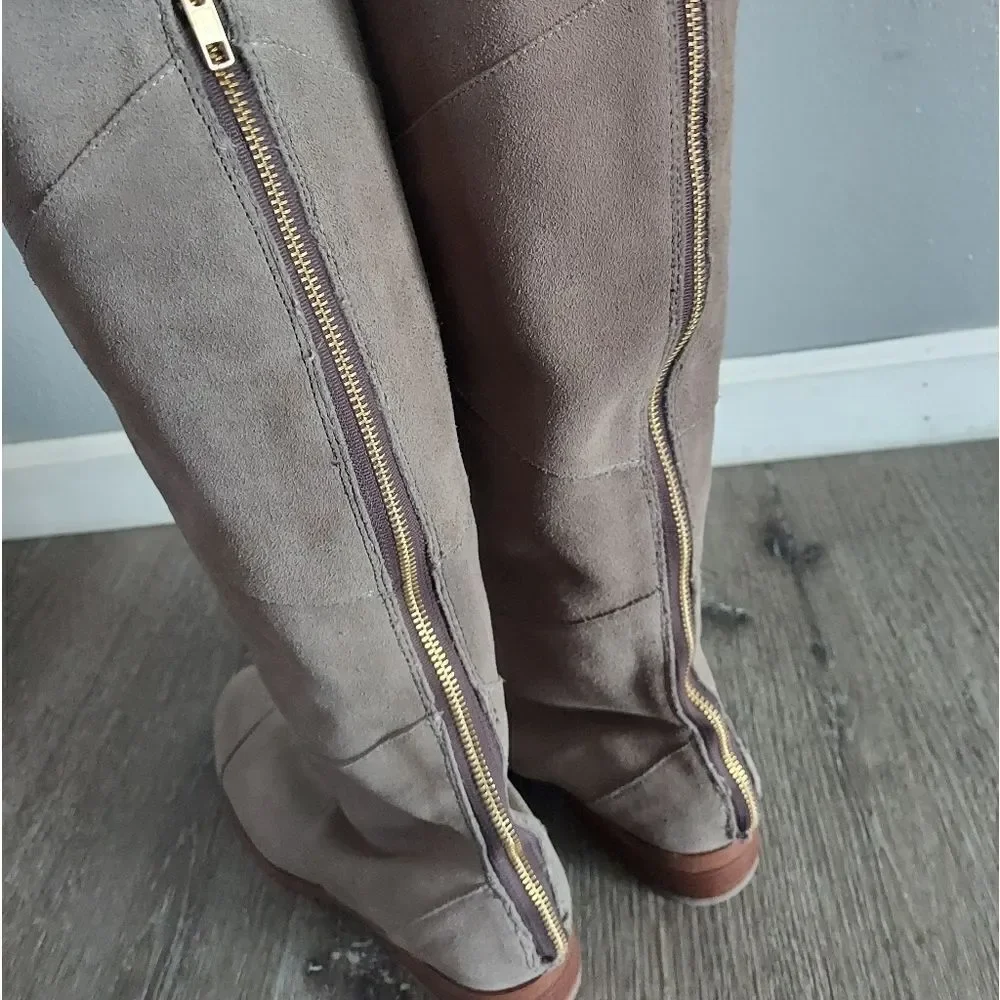 Sole Society Tiff Over The Knee Boots Taupe Size 8.5